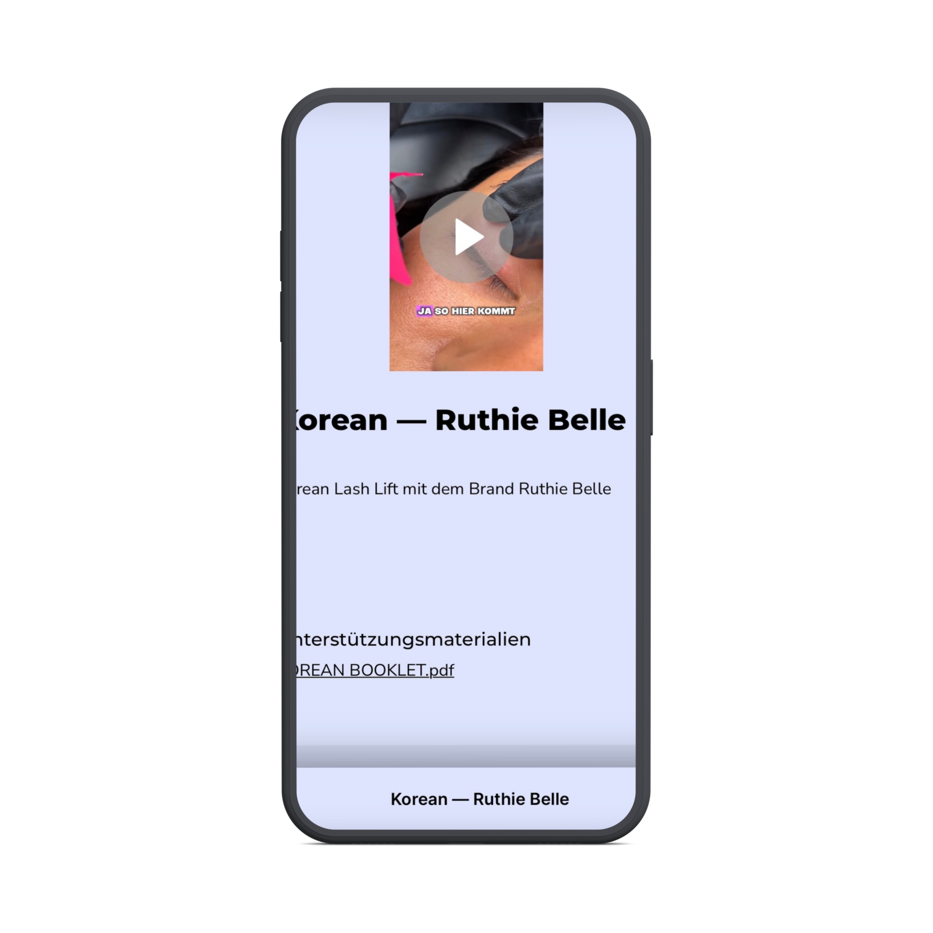 FORMATION EN LIGNE KOREAN LASH LIFT – LA MÉTHODE MAÎTRISÉE