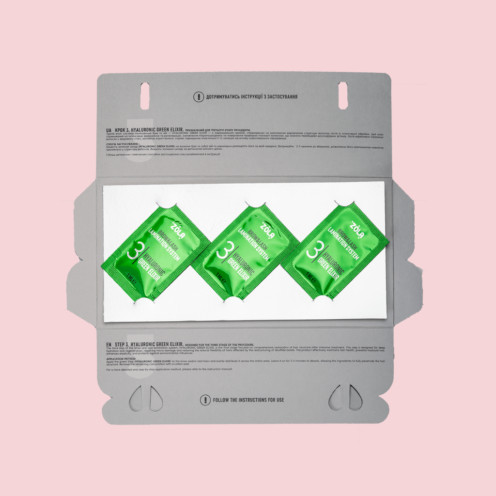 ZOLA – Color Lab Set en sachet 03 Hyaluronic Green Elixir (3 x 1 ml)