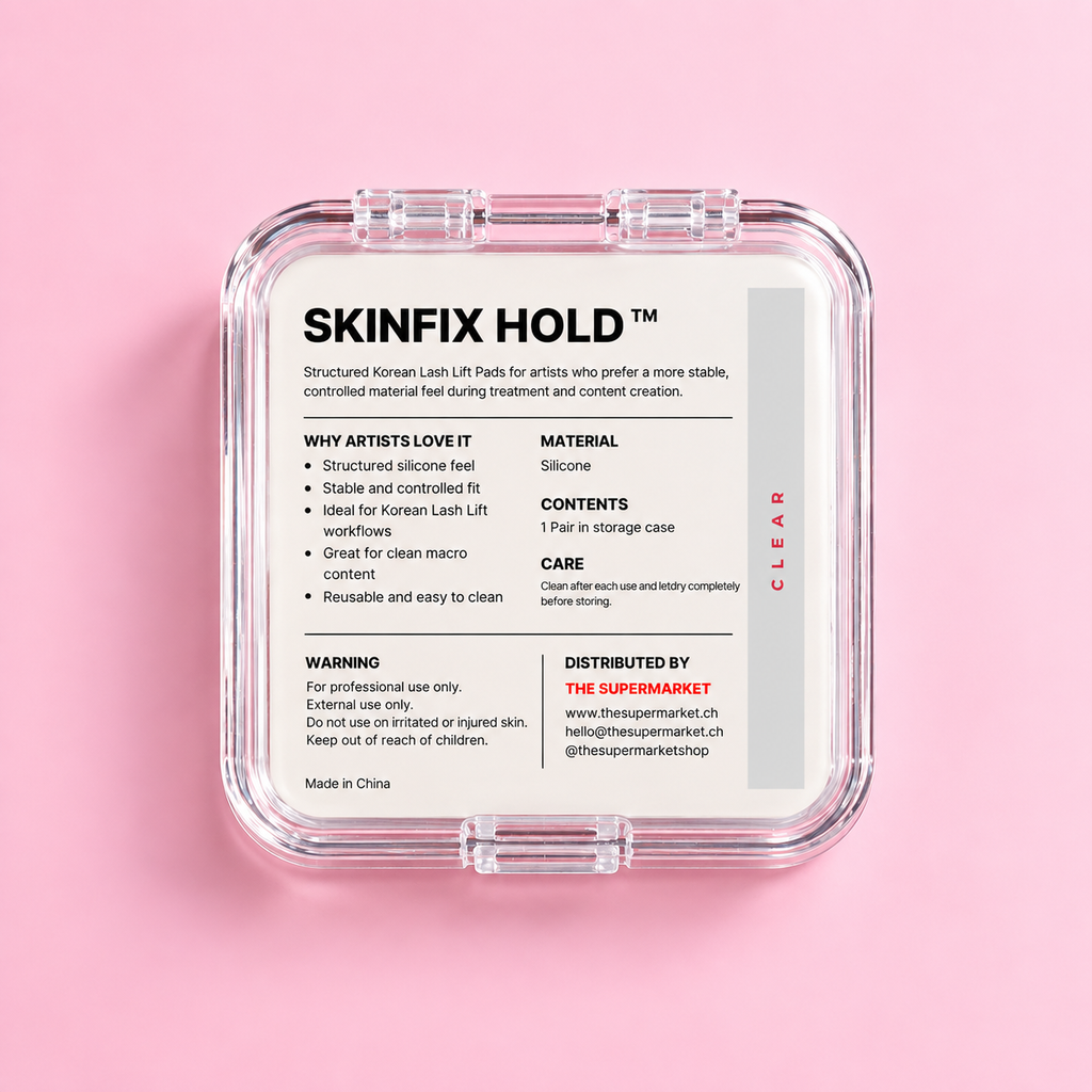 SkinFix Hold Korean Lash Lift Pads in Clear – Rückansicht des Case