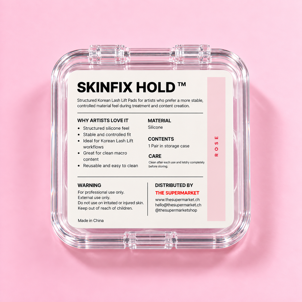 SkinFix Hold Korean Lash Lift Pads in Rose – Rückansicht des Case